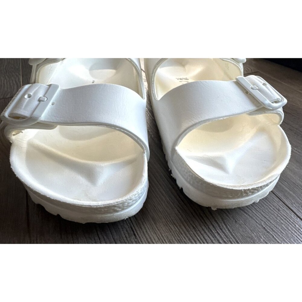 Birkenstock Arizona EVA White Sandals Womens 8 US 39 EU Slip On Comfort with Box - Picture 8 of 12